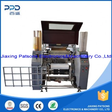Automatic polythene stretch film rewinder