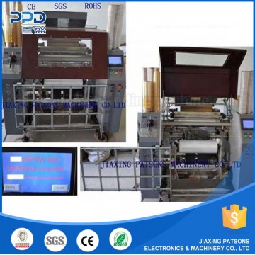 Automatic LLDPE stretch film rewinder