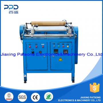 Loose cling film roll rewinding machine