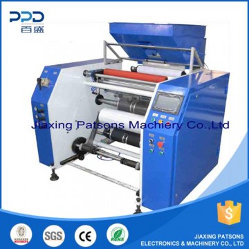 Food wrapping film rewinding machine